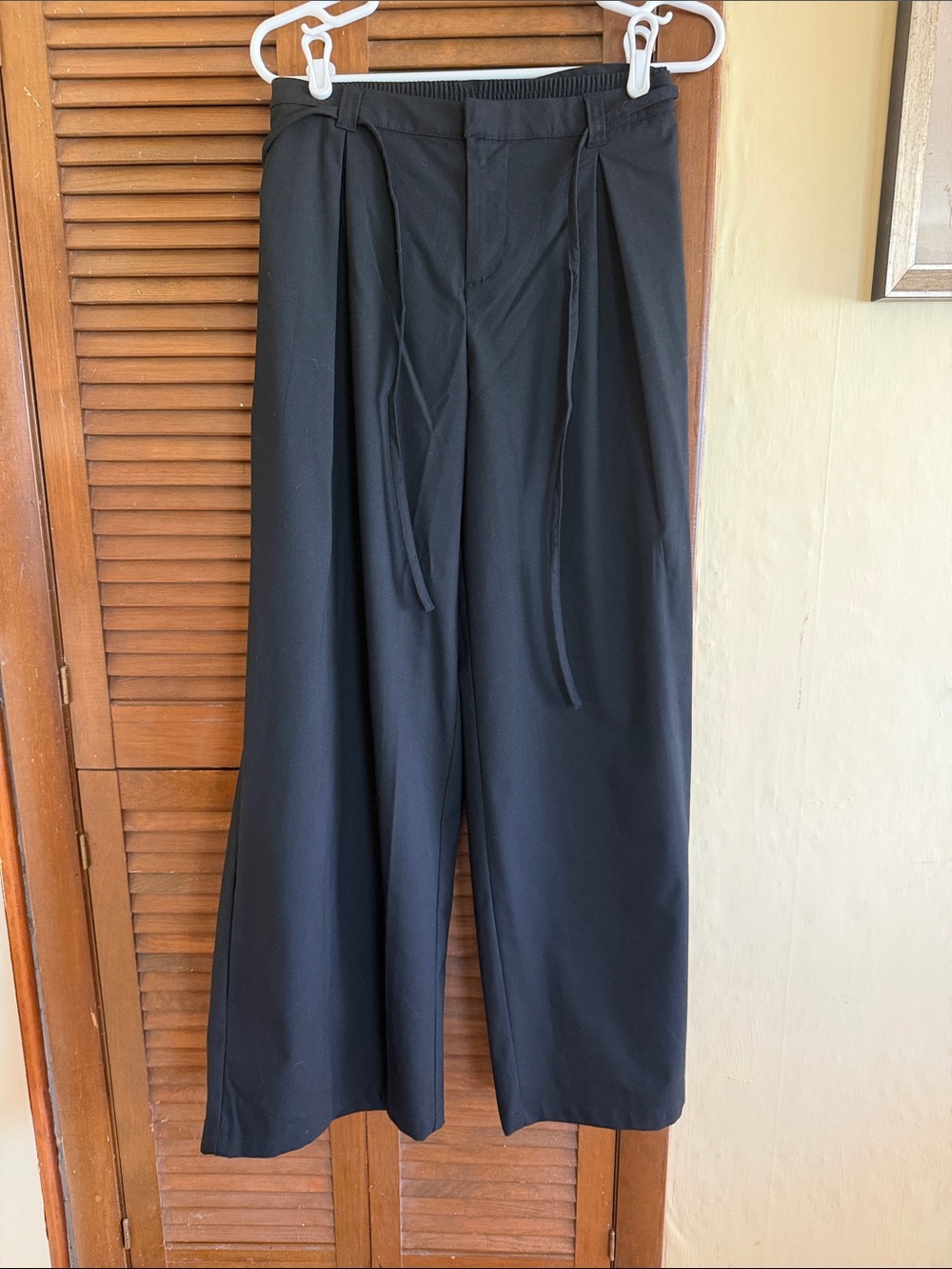 wild fable Black Wide-Leg Drawstring Chinos
